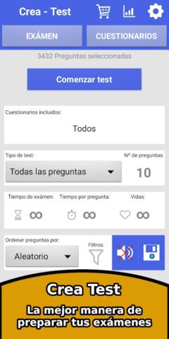 Crear Test — Cuestionarios для Android — скриншот 1