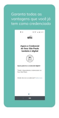 Credencial Sesc SP для Android — скриншот 2
