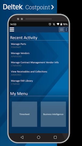 Deltek Costpoint для Android — скриншот 3