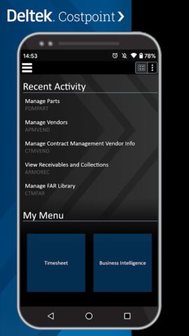 Deltek Costpoint для Android — скриншот 4
