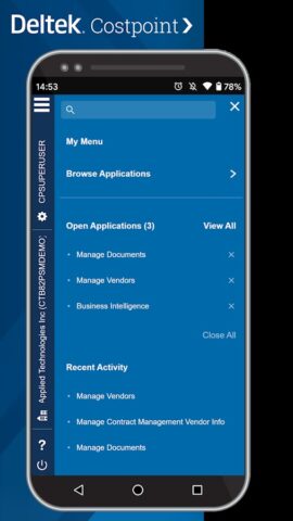 Deltek Costpoint для Android — скриншот 5