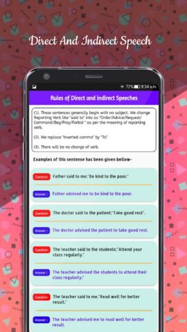 Direct And Indirect Speech для Android — скриншот 3