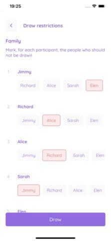 Draw Secret Santa для iOS — скриншот 2