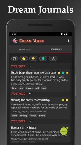 Dream Voices — Sleep Recorder для Android — скриншот 5