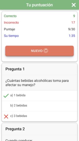 Prueba de Manejo DMV 2026 для Android — скриншот 5