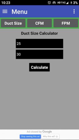 Duct Calculator для Android — скриншот 5