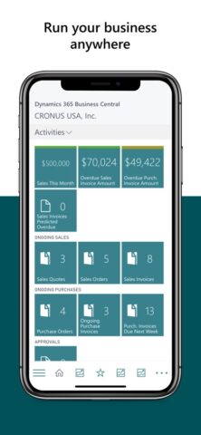 Dynamics 365 Business Central для iOS — скриншот 1