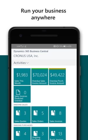 Dynamics 365 Business Central для Android — скриншот 1