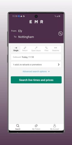 EMR  East Midlands Railway для Android — скриншот 1