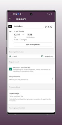 EMR  East Midlands Railway для Android — скриншот 3