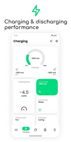 Electron: battery health info для Android — скриншот 2