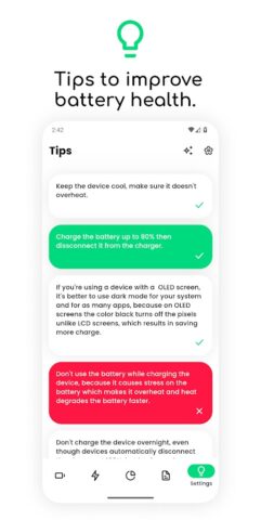 Electron: battery health info для Android — скриншот 3