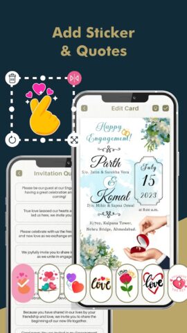 Engagement Card Maker & Design для Android — скриншот 5