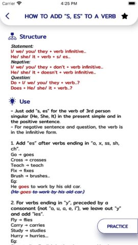 ГРАММАТИКА АНГЛИЙСКОГО ЯЗЫКА для Android — скриншот 3