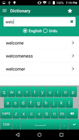 English Urdu Dictionary +Roman для Android — скриншот 2