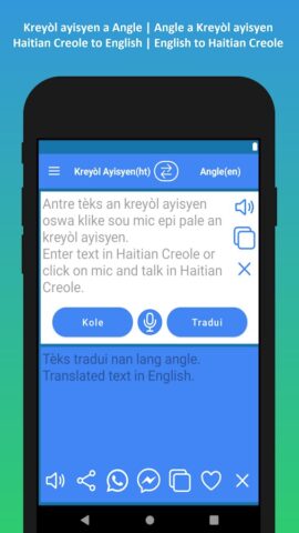 Haitian Creole to English для Android — скриншот 1