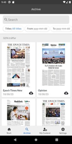 Epoch Times Print Edition для Android — скриншот 2