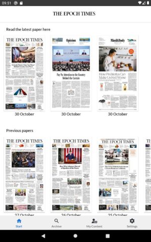 Epoch Times Print Edition для Android — скриншот 3
