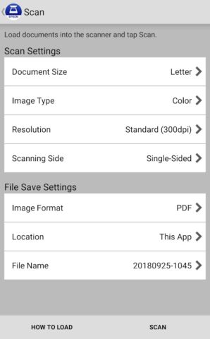 Epson DocumentScan для Android — скриншот 2