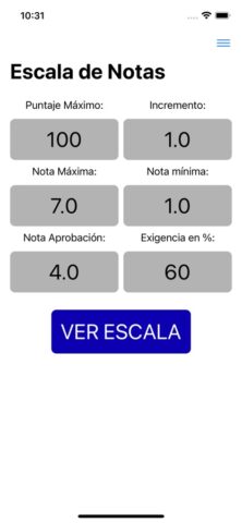 Escala de Notas для iOS — скриншот 1