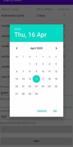Expiry Date для Android — скриншот 3