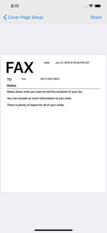 FaxCover — Fax Cover Sheet для iOS — скриншот 5