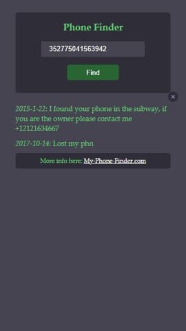 Find my phone — IMEI Tracker для Android — скриншот 4