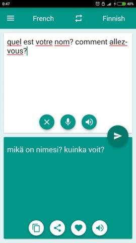 Finnish-French Translator для Android — скриншот 1