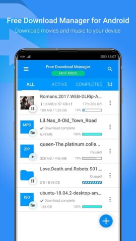 Free Download Manager — FDM для Android — скриншот 1