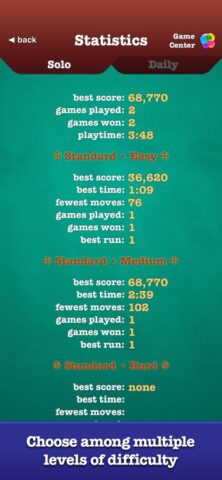 Пасьянс ▻ Солитер для iOS — скриншот 4