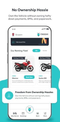 Freedo Rentals Bike Rental App для Android — скриншот 4