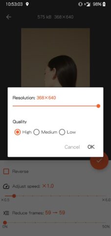 Создатель GIF, сжатие GIF для Android — скриншот 4