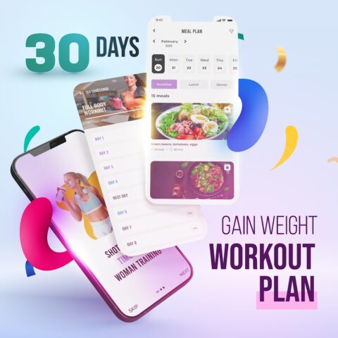 Gain Weight App: Diet Exercise для Android — скриншот 1