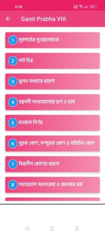 Ganit Prabha Class 8 Solution для Android — скриншот 2