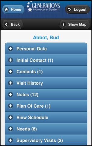 Generations Homecare System для Android — скриншот 2