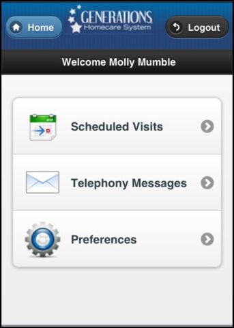 Generations Homecare System для Android — скриншот 3