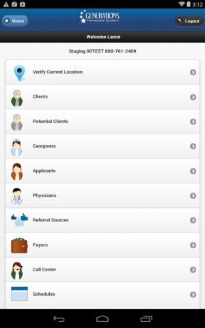 Generations Homecare System для Android — скриншот 5