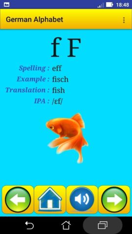 немецкий алфавит для Android — скриншот 2