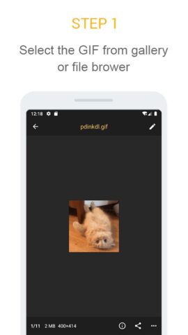 Gif mini — Сжать, Обрезать GIF для Android — скриншот 2