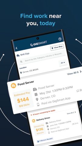 GigSmart Get Gigs для Android — скриншот 1