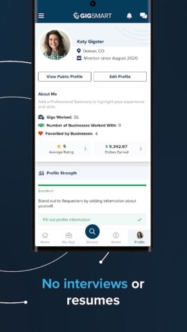 GigSmart Get Gigs для Android — скриншот 4
