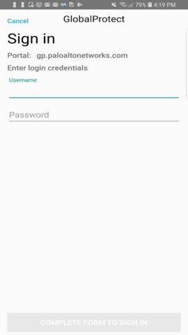 GlobalProtect для Android — скриншот 1