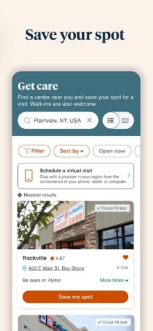GoHealth Urgent Care для Android — скриншот 3
