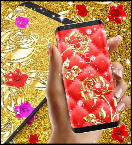 Gold rose live wallpaper для Android — скриншот 2