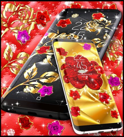 Gold rose live wallpaper для Android — скриншот 4