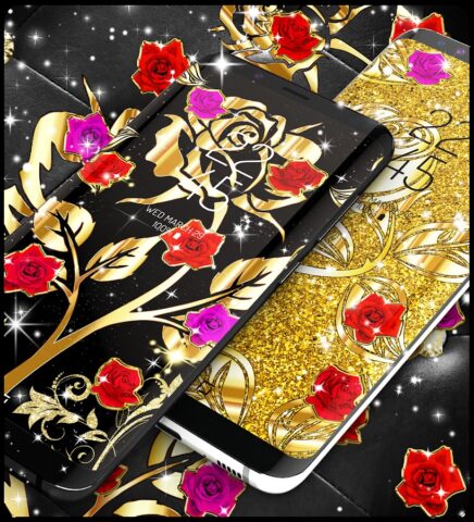 Gold rose live wallpaper для Android — скриншот 5
