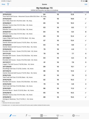 Golf Handicap Tracker & Scores для iOS — скриншот 5