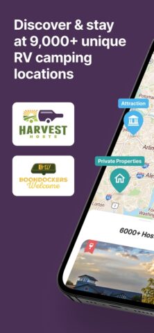 Harvest Hosts — RV Camping для iOS — скриншот 1