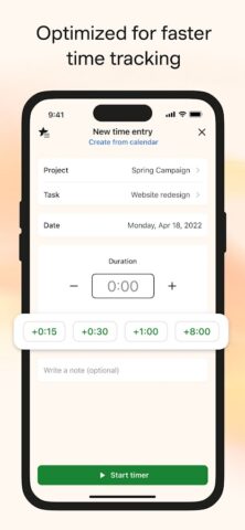 Harvest: Track Time & Invoice для Android — скриншот 3