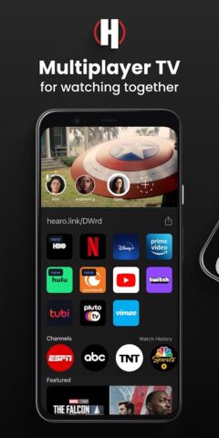 Hearo — Watch Movies Together для Android — скриншот 1